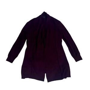 NWOT 41 Hawthorn Women's XLP Burgundy Drape Collar Cardigan Sweater